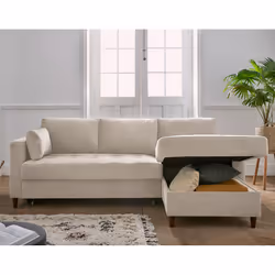 Best Mobilier Anna Canapé d'angle 4 siège(s) Bleu - Vue supplémentaire 4