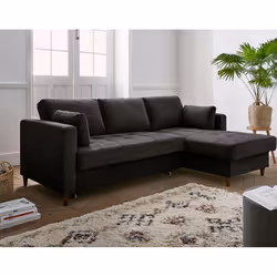 Best Mobilier Anna, Jaune, Velours, Bois, 2220 mm, 1480 mm, 850 mm
