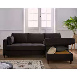 Best Mobilier Anna Canapé d'angle 4 siège(s) Jaune - Vue supplémentaire 4