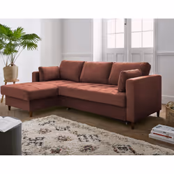 Best Mobilier Anna, Vert, Olive, Velours, Bois, 2220 mm, 1480 mm, 850 mm