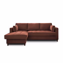 Best Mobilier Anna Canapé d'angle 4 siège(s) Vert, Olive - Vue supplémentaire 6