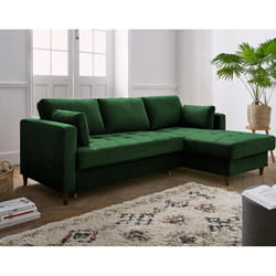 Best Mobilier Anna Canapé d'angle 4 siège(s) Bleu