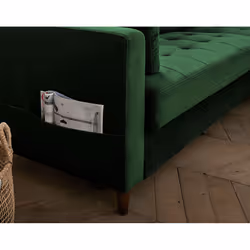 Best Mobilier Anna Canapé d'angle 4 siège(s) Bleu - Vue supplémentaire 5