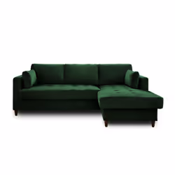 Best Mobilier Anna Canapé d'angle 4 siège(s) Bleu - Vue supplémentaire 6