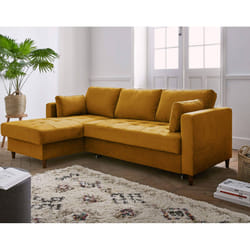 Best Mobilier Anna Canapé d'angle 4 siège(s) Couleur rouille