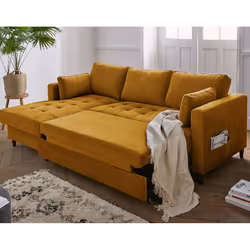 Best Mobilier Anna Canapé d'angle 4 siège(s) Couleur rouille