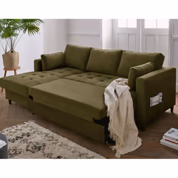 Best Mobilier Anna Canapé d'angle 4 siège(s) Vert