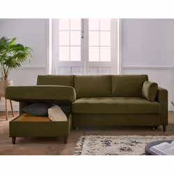 Best Mobilier Anna Canapé d'angle 4 siège(s) Vert - Vue supplémentaire 4