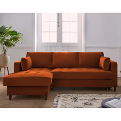 Best Mobilier Anna Canapé d'angle 4 siège(s) Rose
