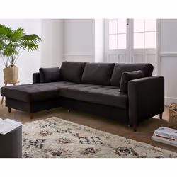 Best Mobilier Anna, Jaune, Velours, Bois, 2220 mm, 1480 mm, 850 mm