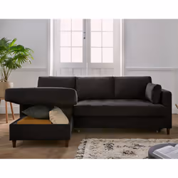 Best Mobilier Anna Canapé d'angle 4 siège(s) Jaune - Vue supplémentaire 4