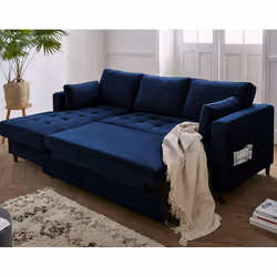 Best Mobilier Anna Canapé d'angle 4 siège(s) Gris