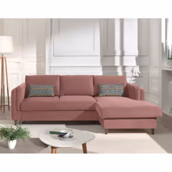 Best Mobilier Brooke Canapé d'angle 4 siège(s) Vert, Olive