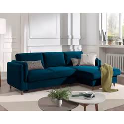 Best Mobilier Brooke, Beige, Velours, Bois, 2330 mm, 1530 mm, 850 mm