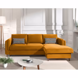 Best Mobilier Brooke Canapé d'angle 4 siège(s) Couleur rouille