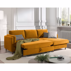 Best Mobilier Brooke Canapé d'angle 4 siège(s) Couleur rouille