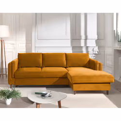 Best Mobilier Brooke Canapé d'angle 4 siège(s) Couleur rouille - Vue supplémentaire 6