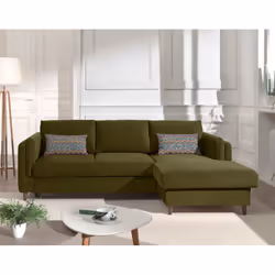 Best Mobilier Brooke Canapé d'angle 4 siège(s) Vert