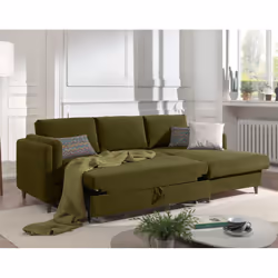 Best Mobilier Brooke Canapé d'angle 4 siège(s) Vert