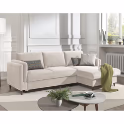 Best Mobilier Brooke, Bleu, Velours, Bois, 2330 mm, 1530 mm, 850 mm