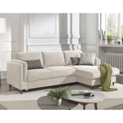 Best Mobilier Brooke Canapé d'angle 4 siège(s) Bleu