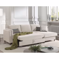 Best Mobilier Brooke Canapé d'angle 4 siège(s) Bleu