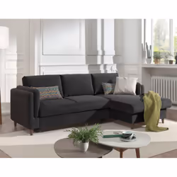 Best Mobilier Brooke, Jaune, Velours, Bois, 2330 mm, 1530 mm, 850 mm
