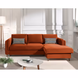Best Mobilier Brooke Canapé d'angle 4 siège(s) Rose