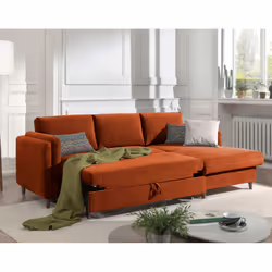 Best Mobilier Brooke Canapé d'angle 4 siège(s) Rose