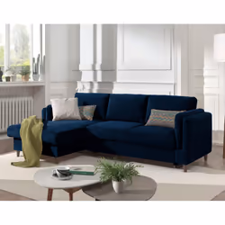 Best Mobilier Brooke, Gris, Velours, Bois, 2330 mm, 1530 mm, 850 mm