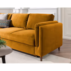 Best Mobilier Brooke Canapé d'angle 4 siège(s) Couleur rouille - Vue supplémentaire 5
