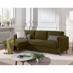 Best Mobilier Brooke, Vert, Velours, Bois, 2330 mm, 1530 mm, 850 mm