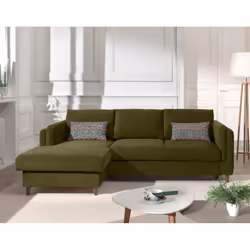 Best Mobilier Brooke Canapé d'angle 4 siège(s) Vert