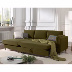 Best Mobilier Brooke Canapé d'angle 4 siège(s) Vert