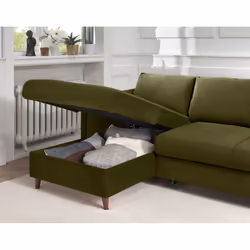 Best Mobilier Brooke Canapé d'angle 4 siège(s) Vert - Vue supplémentaire 4