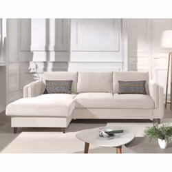 Best Mobilier Brooke Canapé d'angle 4 siège(s) Bleu