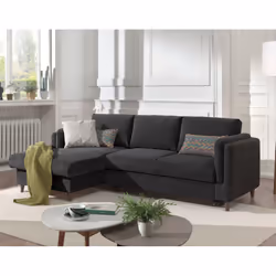 Best Mobilier Brooke, Jaune, Velours, Bois, 2330 mm, 1530 mm, 850 mm