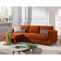 Best Mobilier Brooke, Rose, Velours, Bois, 2330 mm, 1530 mm, 850 mm