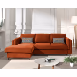 Best Mobilier Brooke Canapé d'angle 4 siège(s) Rose