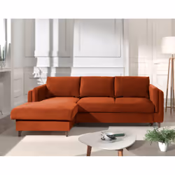 Best Mobilier Brooke Canapé d'angle 4 siège(s) Rose - Vue supplémentaire 6
