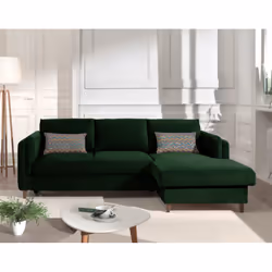 Best Mobilier Brooke Canapé d'angle 4 siège(s) Bleu