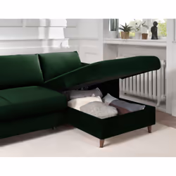 Best Mobilier Brooke Canapé d'angle 4 siège(s) Bleu - Vue supplémentaire 4
