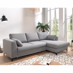 Best Mobilier Tala, Gris, Tissu, Métal, 2380 mm, 1500 mm, 830 mm
