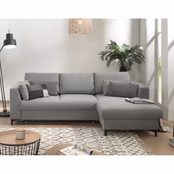 Best Mobilier Tala Canapé d'angle 4 siège(s) Gris