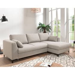 Best Mobilier Tala Canapé d'angle 4 siège(s) Bleu