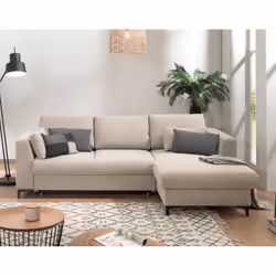 Best Mobilier Tala Canapé d'angle 4 siège(s) Bleu