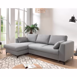 Best Mobilier Tala, Gris, Tissu, Métal, 2380 mm, 1500 mm, 830 mm