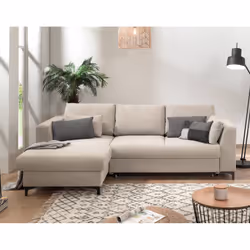 Best Mobilier Tala Canapé d'angle 4 siège(s) Bleu