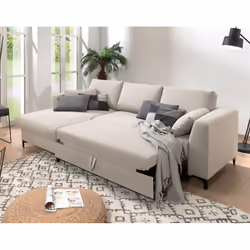 Best Mobilier Tala Canapé d'angle 4 siège(s) Bleu