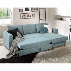 Best Mobilier Jake Canapé d'angle 4 siège(s) Gris